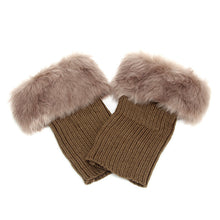 Load image into Gallery viewer, Women Fur Trim Boot Cuff Toppers Cover Leg Warmers