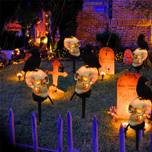 Load image into Gallery viewer, Halloween Solar Skull Crow Decorative Lights