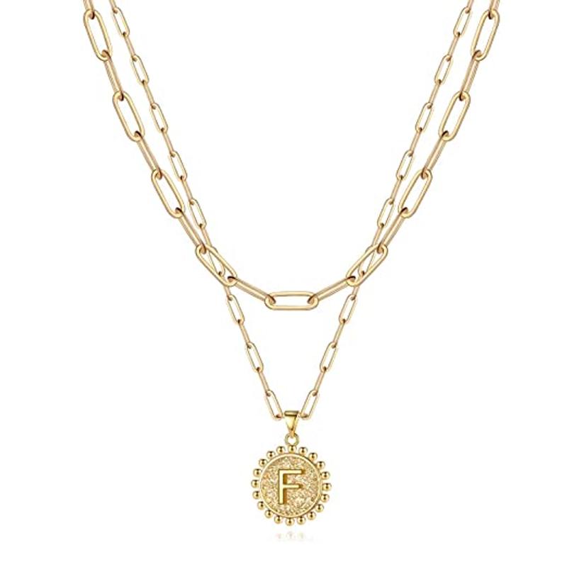 Gold Initial Necklaces for Women