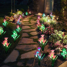 Load image into Gallery viewer, Solar Powered LED Flower Stake Set