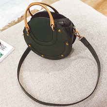 Load image into Gallery viewer, Frosted Patchwork Small Round Bag