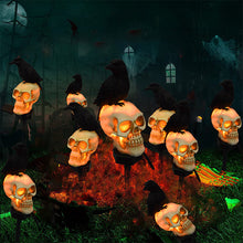 Load image into Gallery viewer, Halloween Solar Skull Crow Decorative Lights