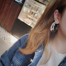 Load image into Gallery viewer, Shiny Diamond Hoop Earrings