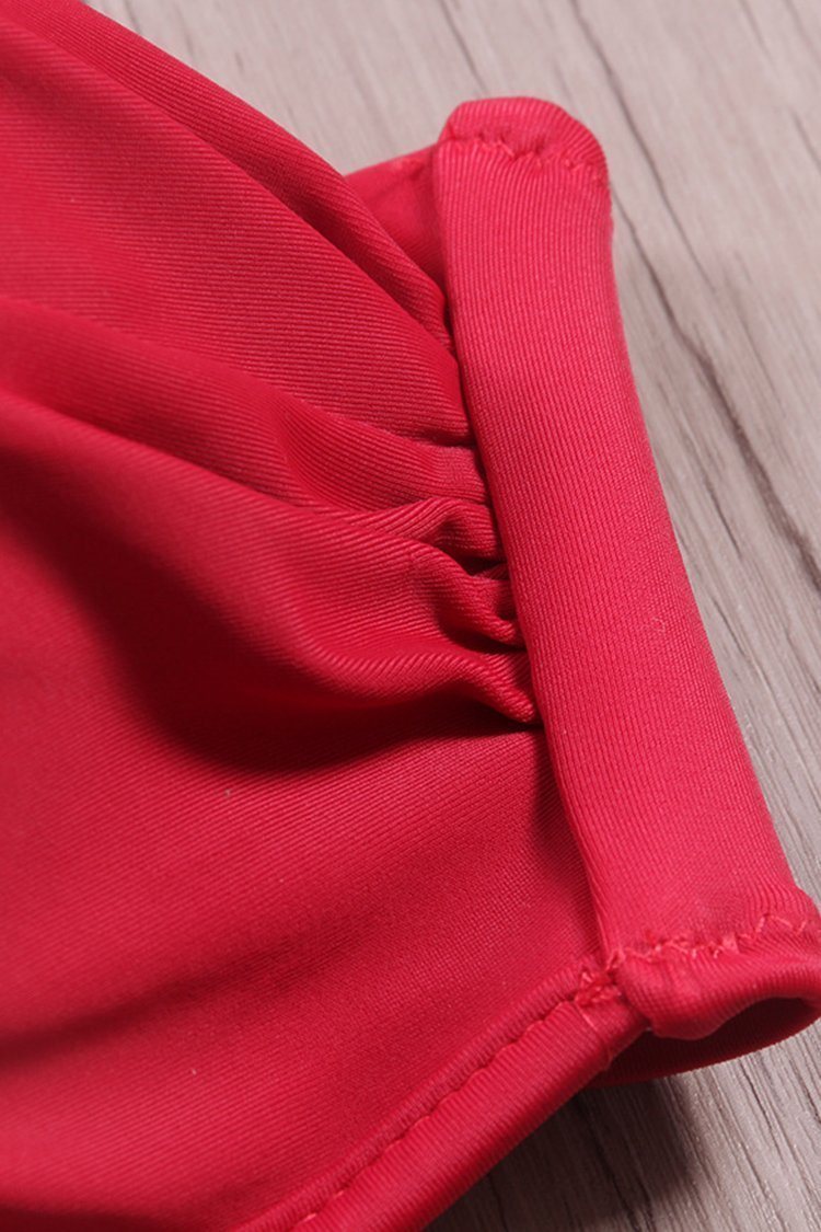 Oversize Solid Color Bikini Set