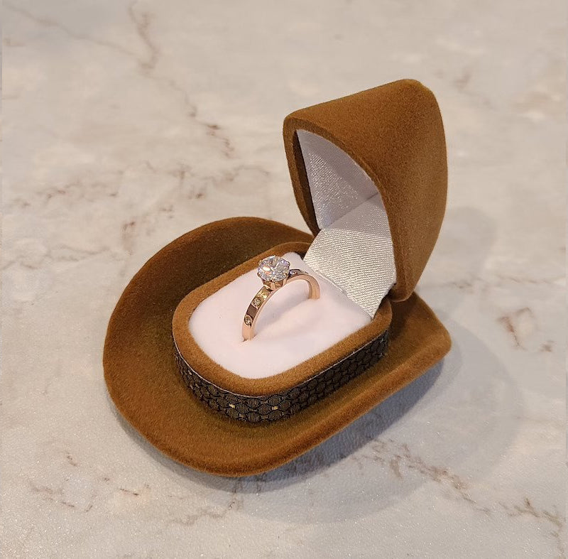 Cowboy Hat Ring Box