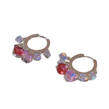 Load image into Gallery viewer, Golden Glitter Colorful Zircon Earrings