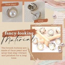 Load image into Gallery viewer, Pearl Cover Up Brooch Buttons Set(10pcs)