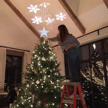 Load image into Gallery viewer, 3D Hollow Gold Star Christmas Tree Topper