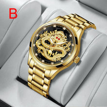 Load image into Gallery viewer, Fashionable Embossed Golden Dragon Watch