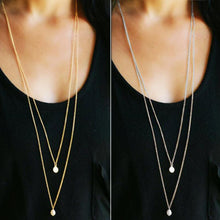 Load image into Gallery viewer, Women Fashion Long Chokers Necklaces Pendants Gold Silver Accessories