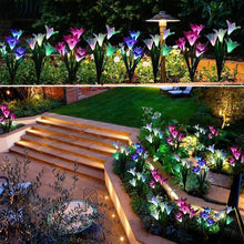 Load image into Gallery viewer, Solar Powered LED Flower Stake Set