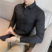Load image into Gallery viewer, Men's Solid Color Business Stretch Shirt