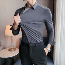 Load image into Gallery viewer, Men's Solid Color Business Stretch Shirt