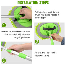 Load image into Gallery viewer, Three-section Telescopic Car Wash Mop