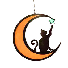 Load image into Gallery viewer, Moon Black Cat Decorations