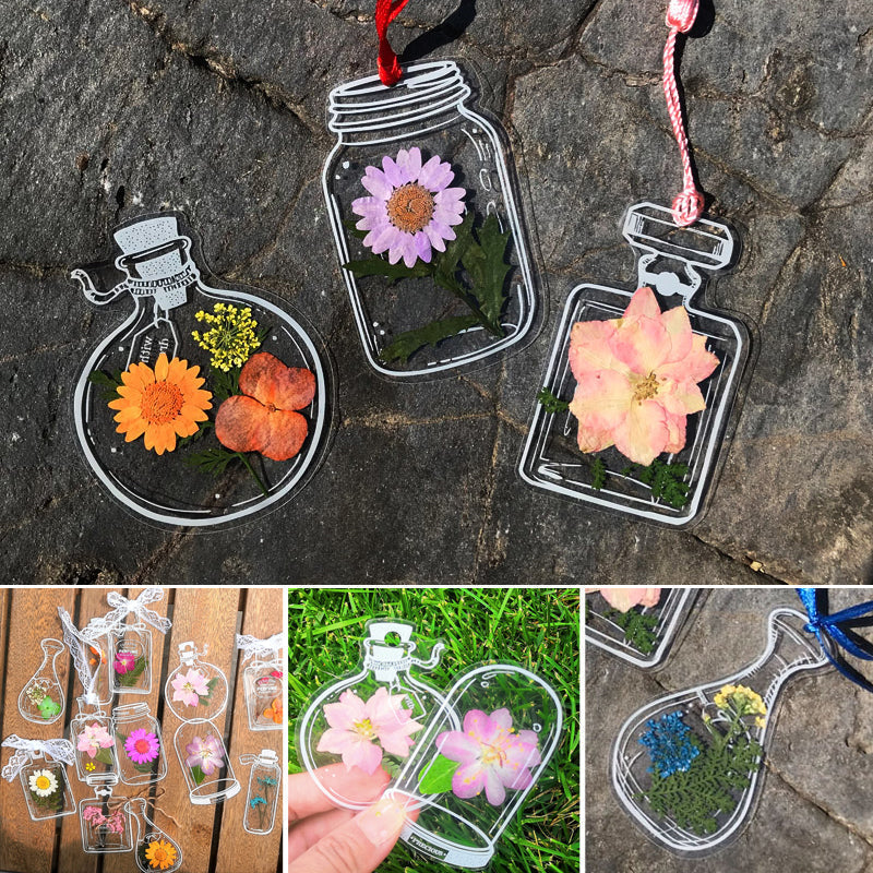 Transparent Dried Flower Bookmarks（30pcs）