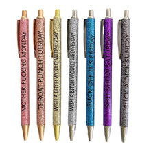 Load image into Gallery viewer, Swear Word Daily Pen Set(7cs* Funny Pens )
